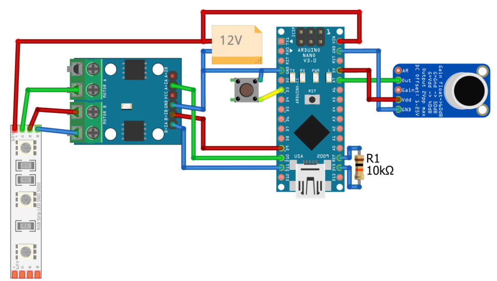 Светомузыка на RGB ленте - Arduino набор GyverKIT